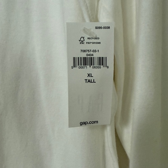 GAP Classic White Long Sleeve Feather Turtleneck Women's Top, Size XL Tall - Picture 2 of 9